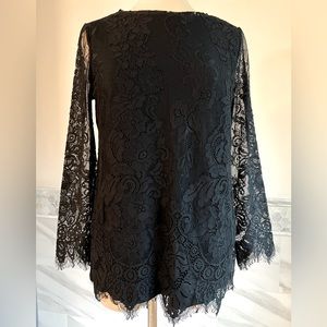 New Chico’s Lace Black Top Sz S